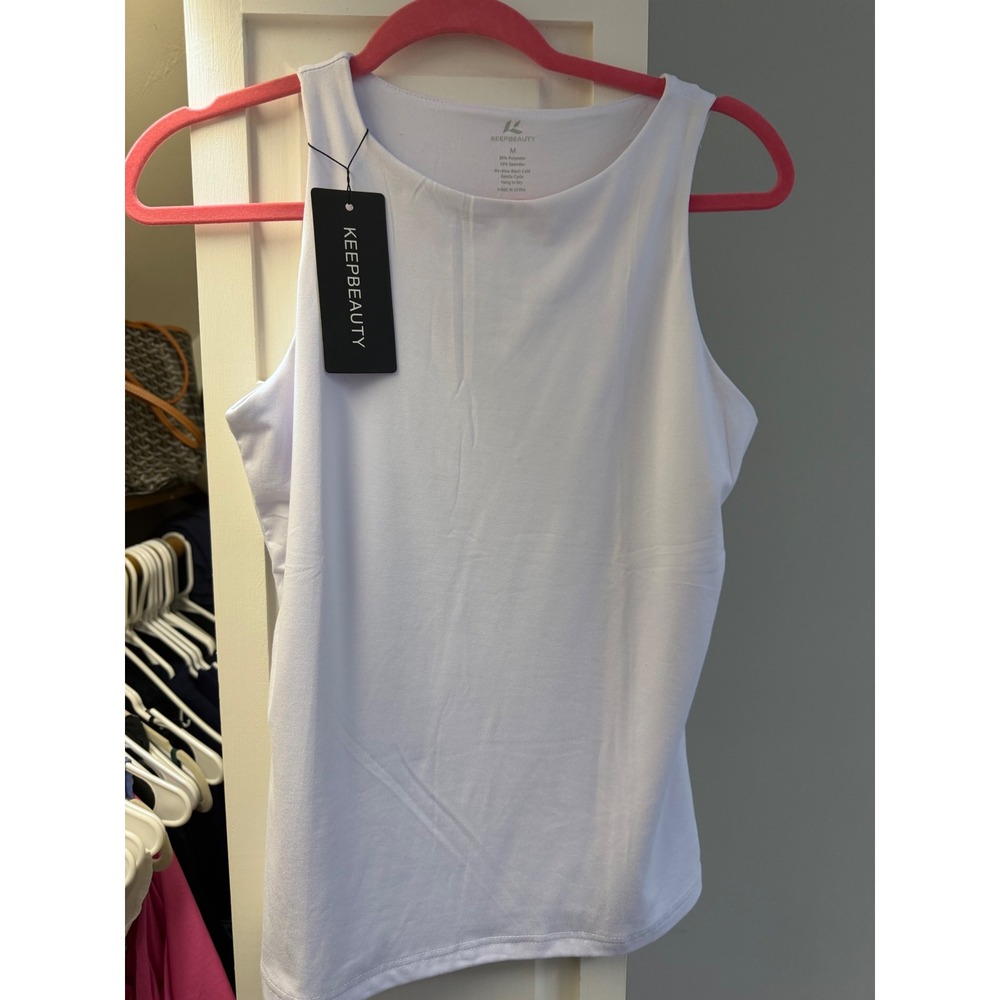 Keepbeauty Women White Tank Top NWT
